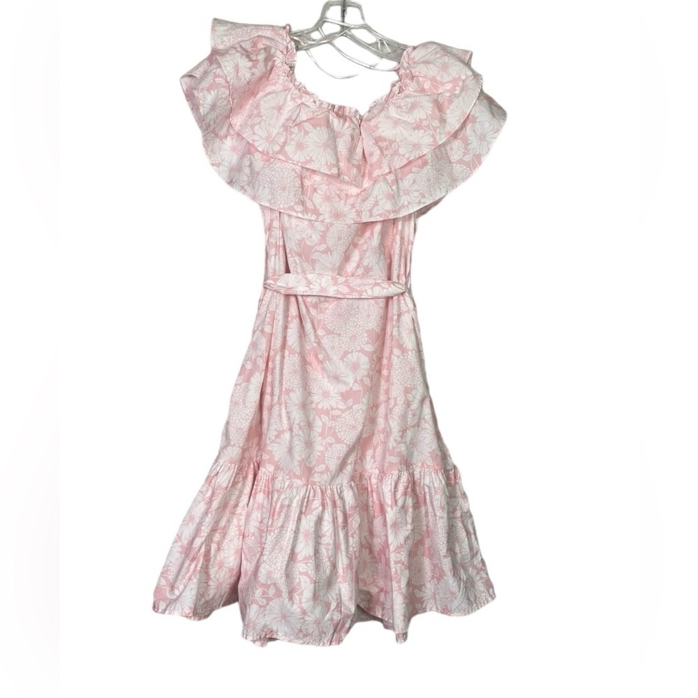 NWT Lisa Marie Fernandez Target Floral Print Off the Shoulder Pink Dress Size S - Picture 3 of 6